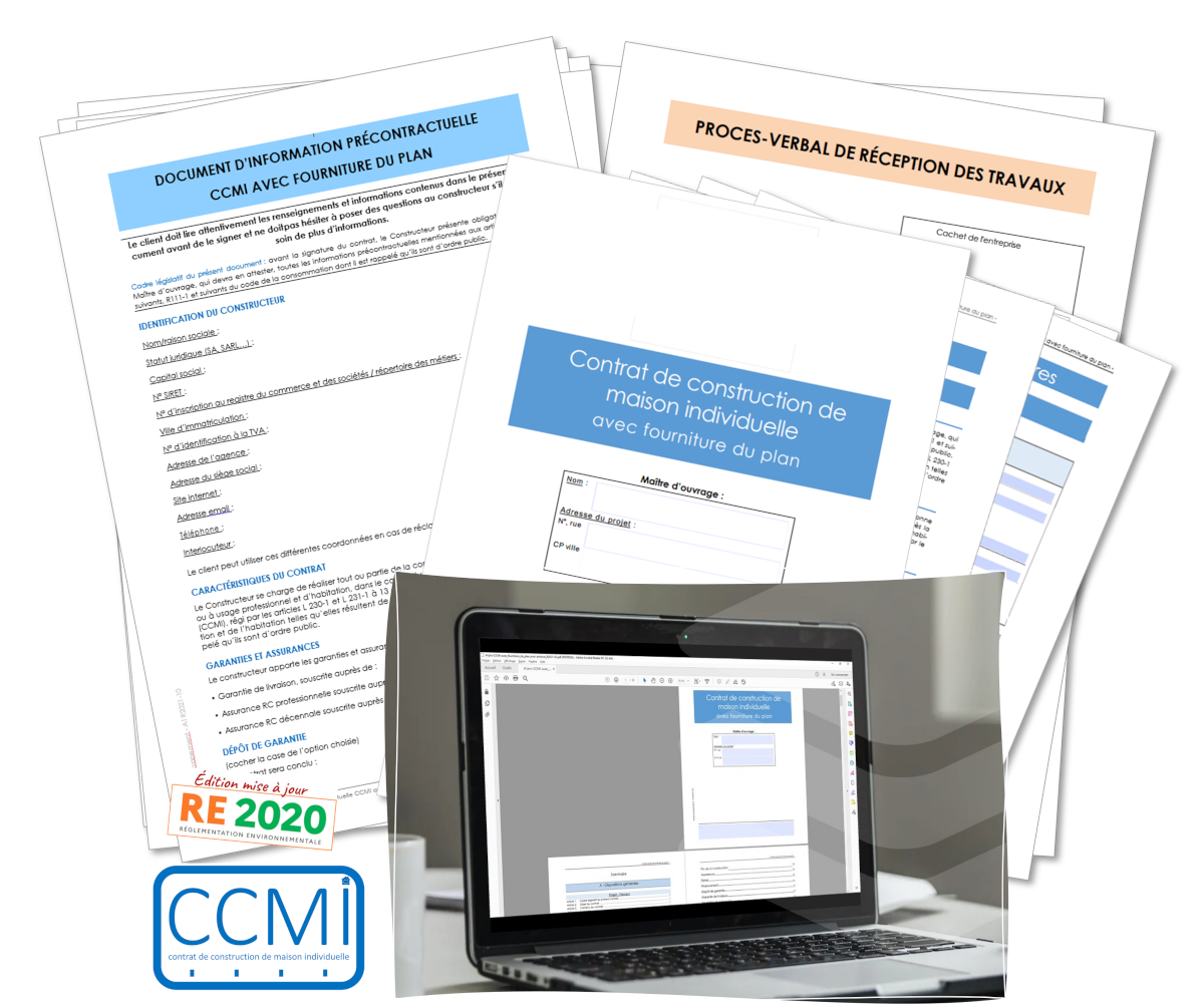 Pack modèles CCMI avec plan + Information précontractuelle + PV de